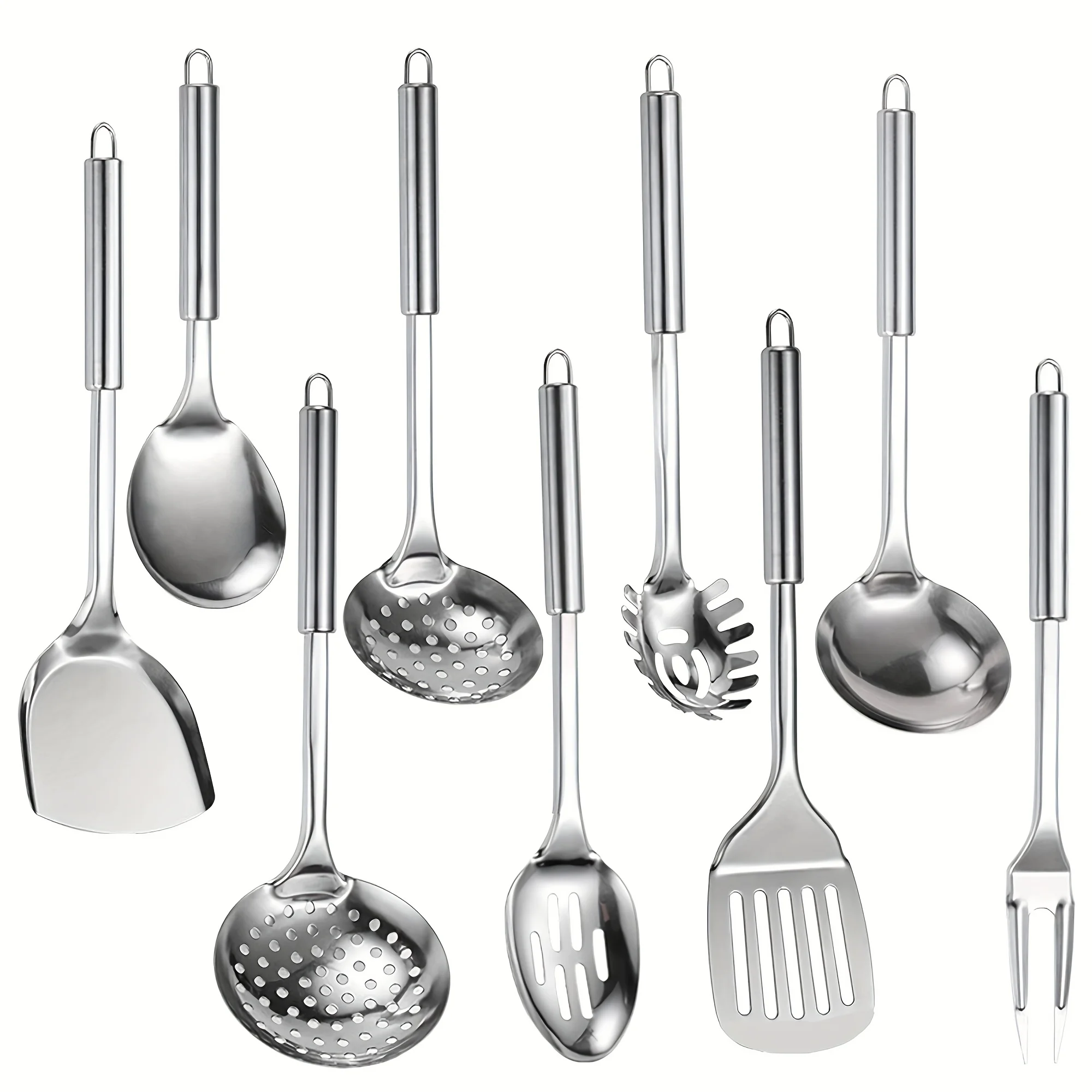 Commercial Kitchen Designer - 9pcs Cooking Utensil Set, 304 Stainless