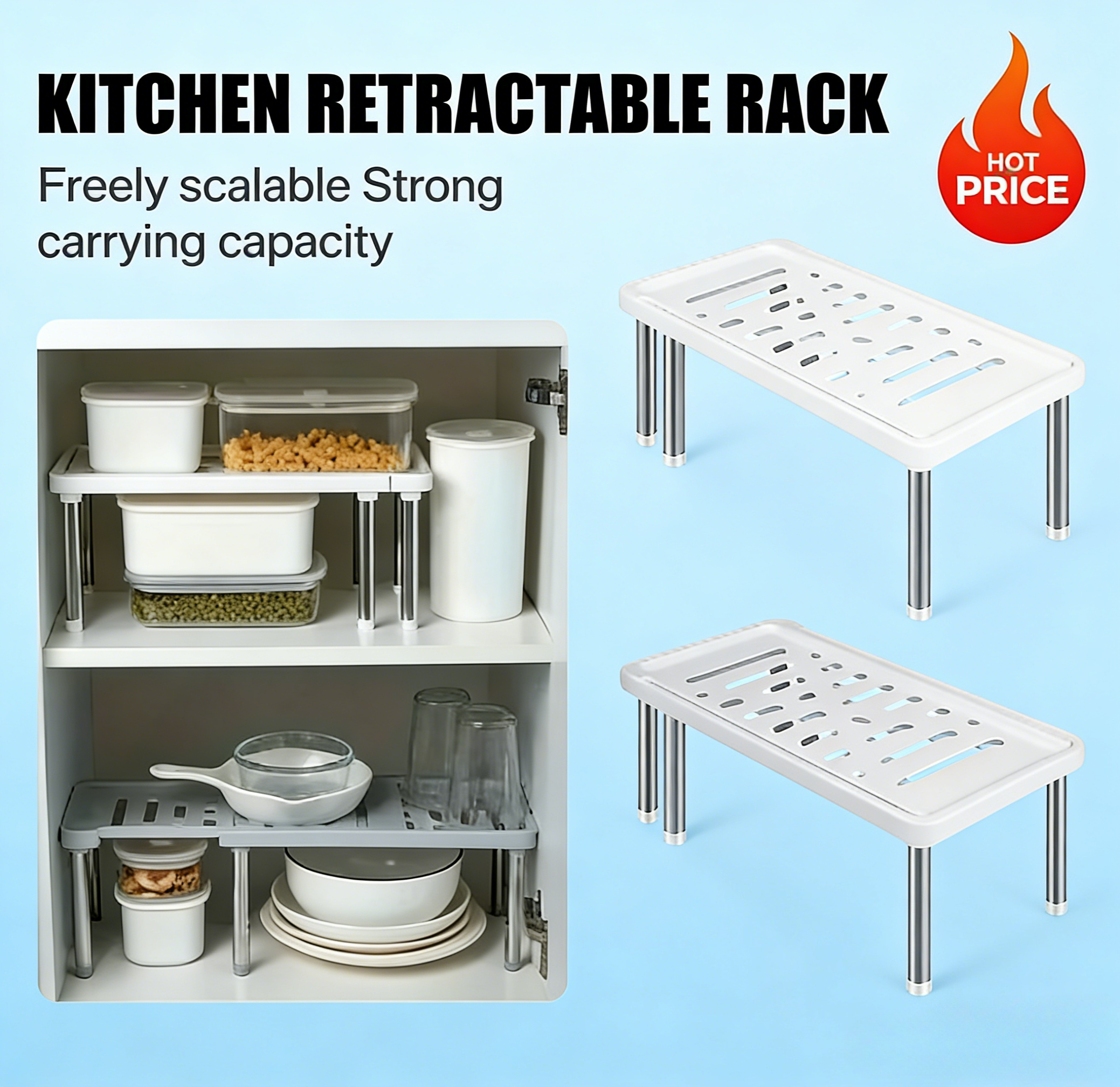 Commercial Kitchen Shelving - Scalable One Piece Multifunctional Storage Rack