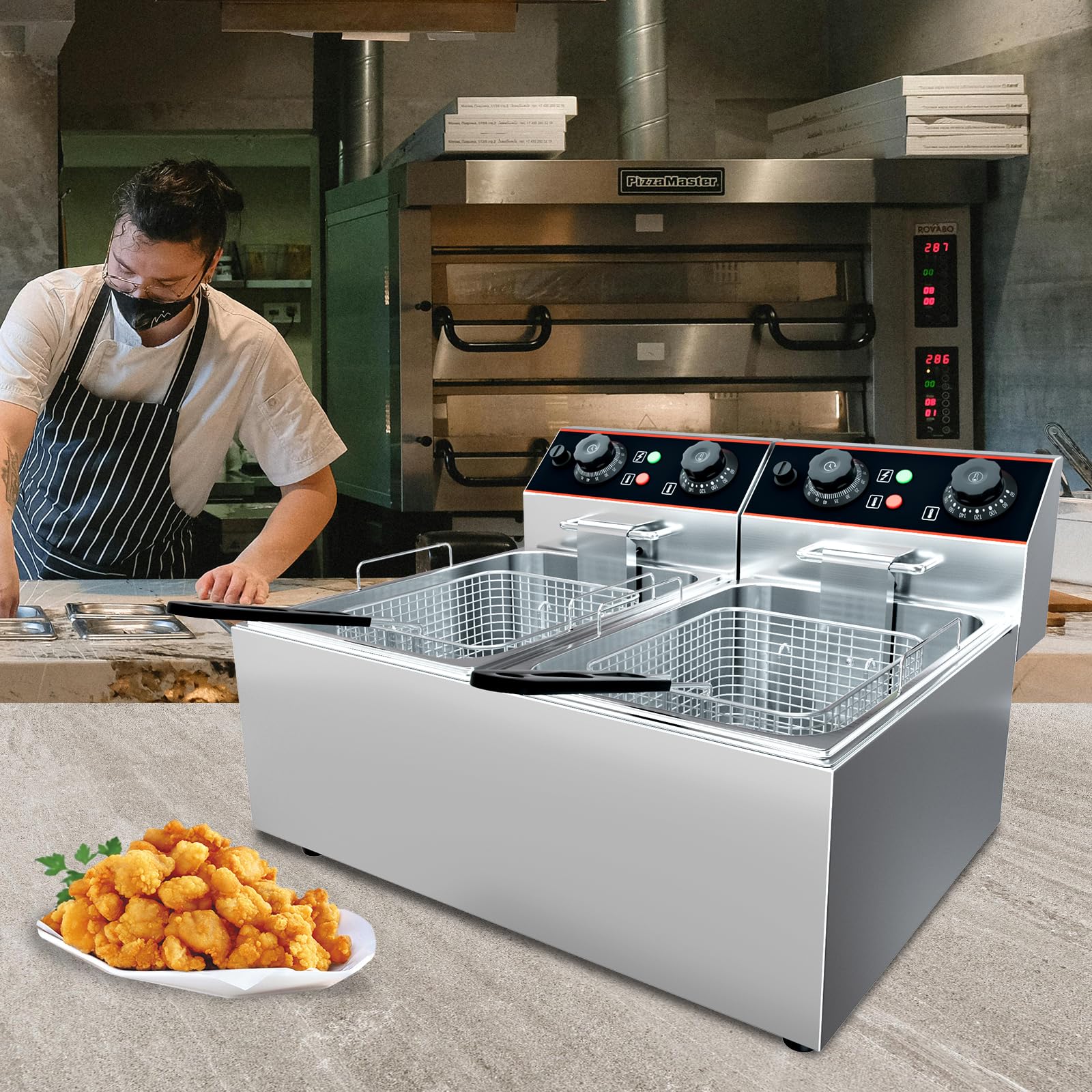Deep Fryer Commercial - 6/8/11L Commercial Electric Deep Fryer 1500/3000W