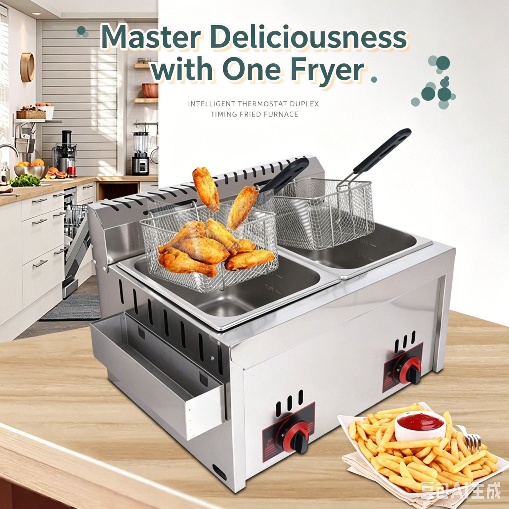 Commercial Gas Fryer, Double T - огляд і ціна Deep Fryer Commercial