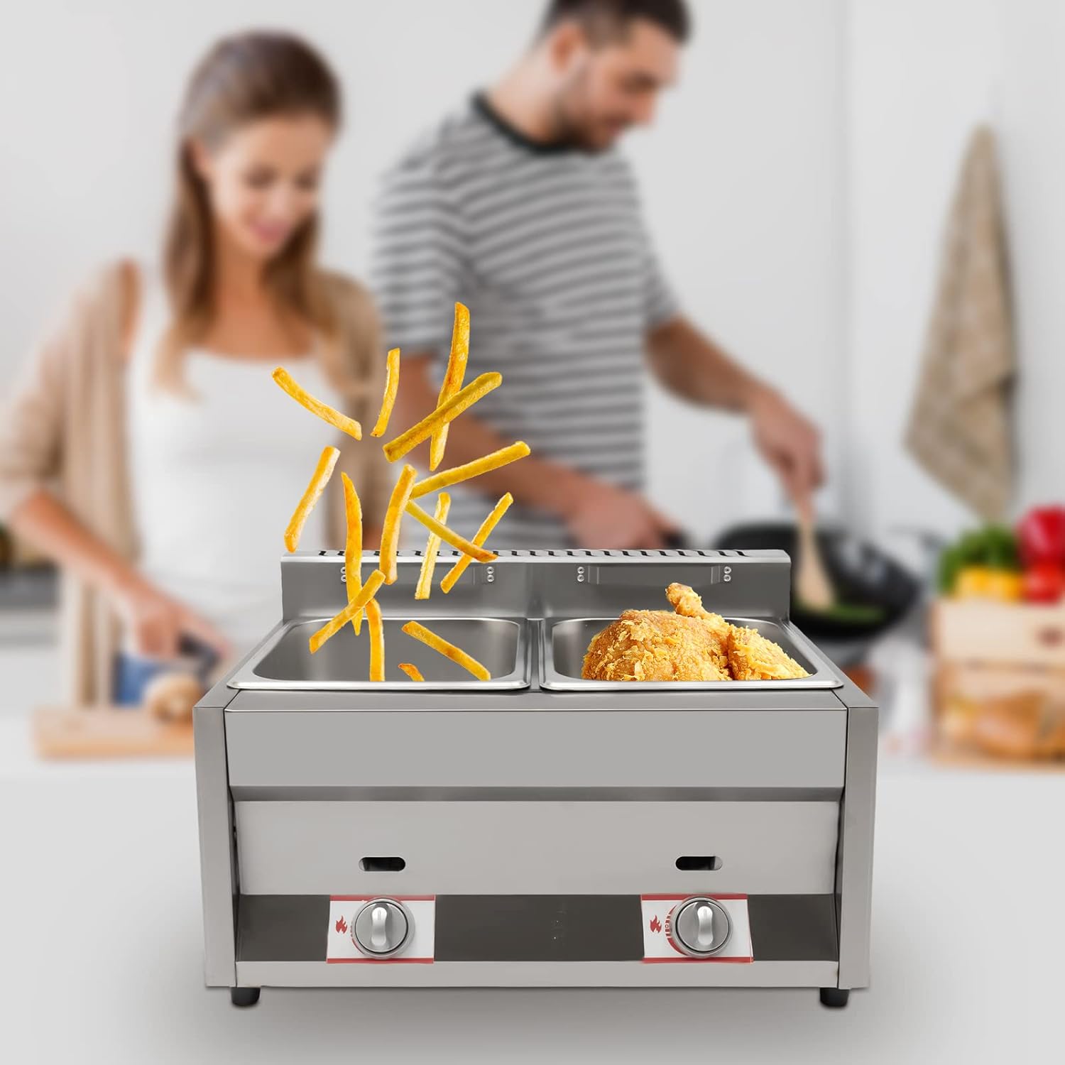 Propane LPG Gas Deep Fryer 2 B - огляд і ціна Deep Fryer Commercial