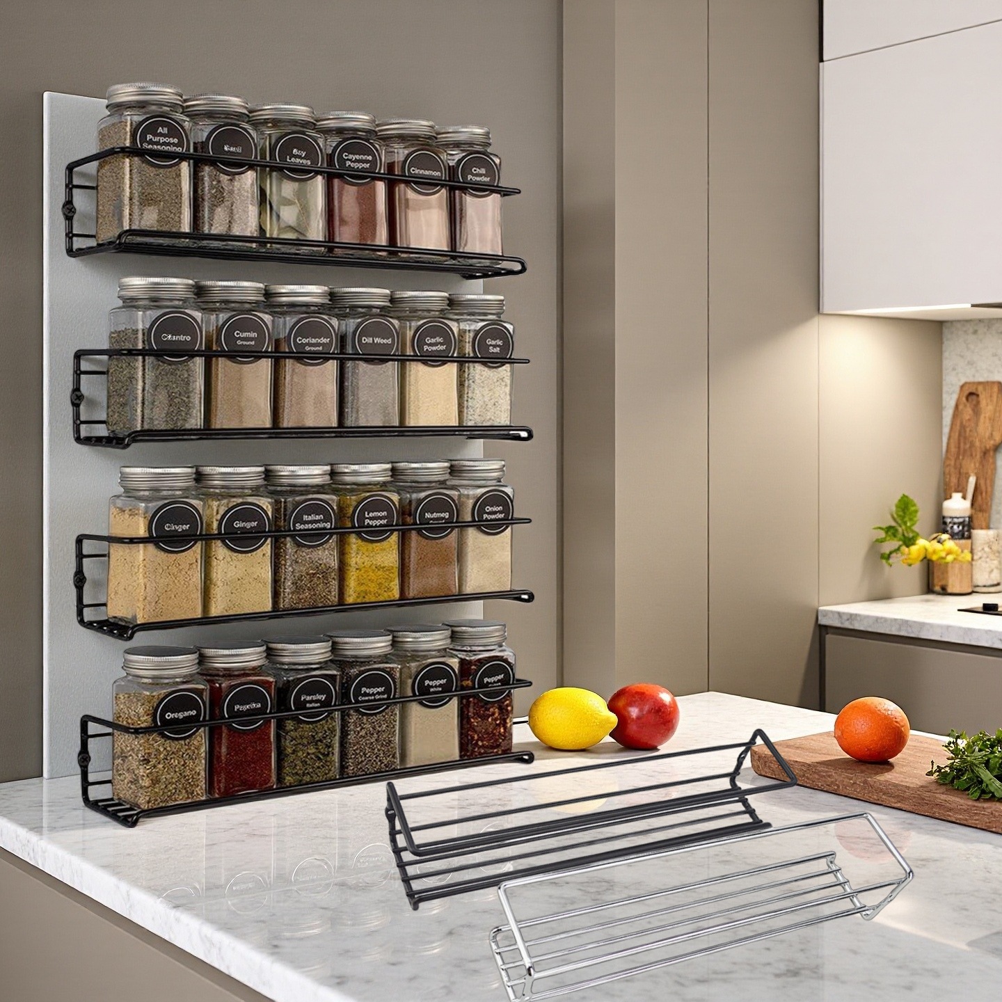 2PCS Kitchen Spice Rack Metal  - огляд і ціна Commercial Kitchen Shelving