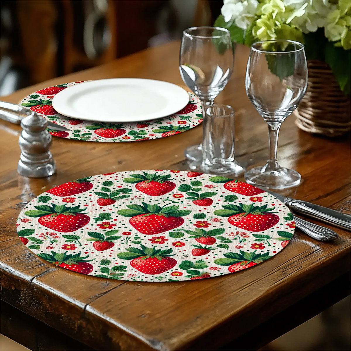 4PCS 2D flat print, strawberry - огляд і ціна Commercial Kitchen Designer