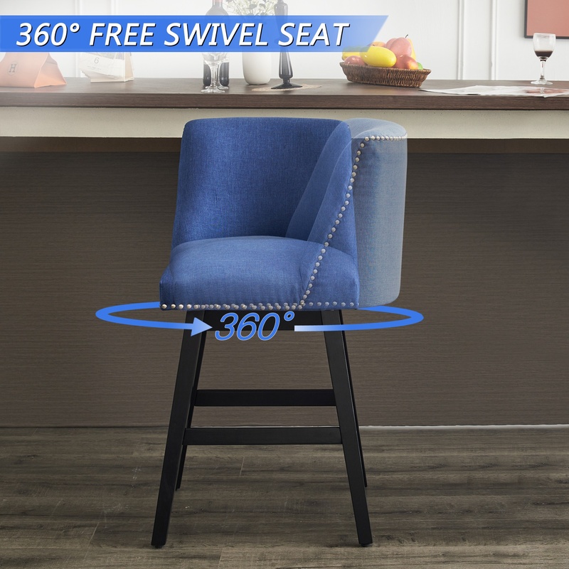 Dark Blue Upholstered Bar Stoo - огляд і ціна Commercial Kitchen Designer