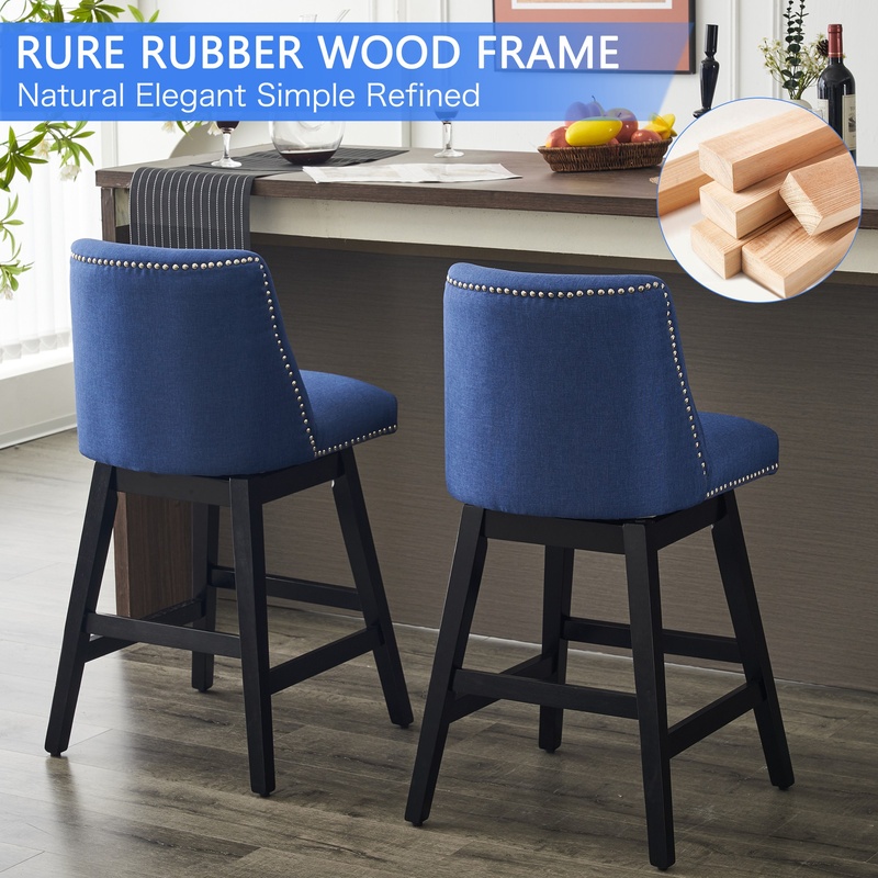 Dark Blue Upholstered Bar Stoo - огляд і ціна Commercial Kitchen Designer