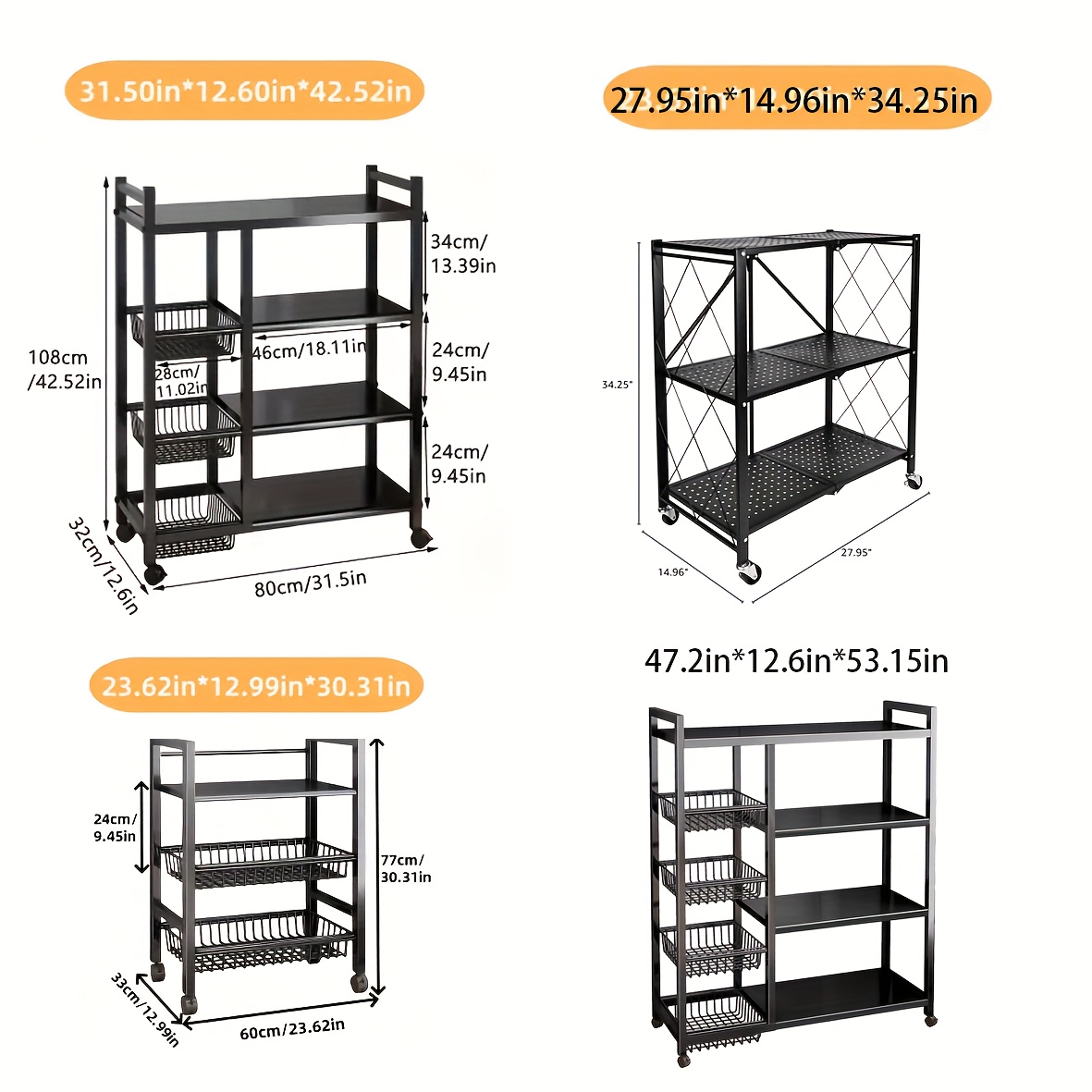 us1pc Movable Storage Rack, Ad - огляд і ціна Commercial Kitchen Shelving