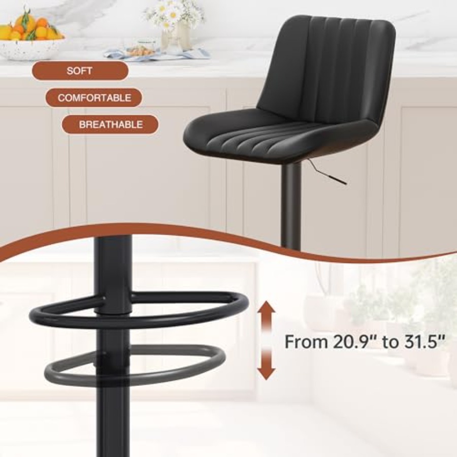 Modern Leather Bar Stools Swiv - огляд і ціна Commercial Kitchen Designer