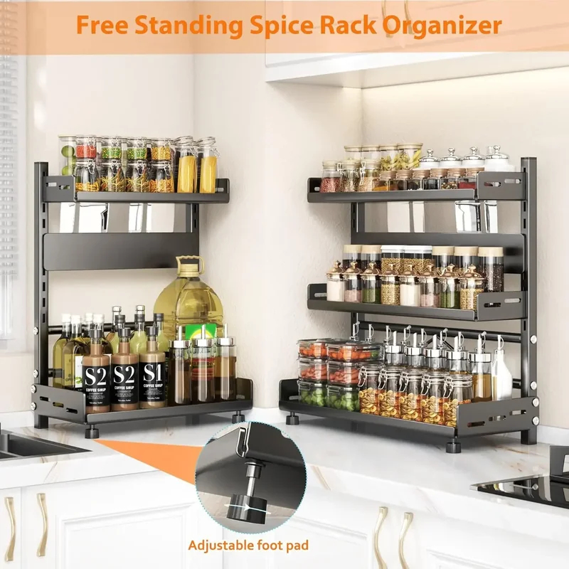 3 Tier Adjustable Spice Storag - огляд і ціна Commercial Kitchen Shelving