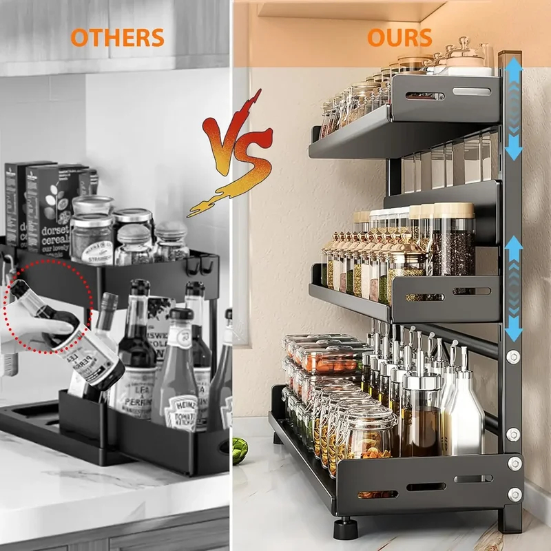 3 Tier Adjustable Spice Storag - огляд і ціна Commercial Kitchen Shelving