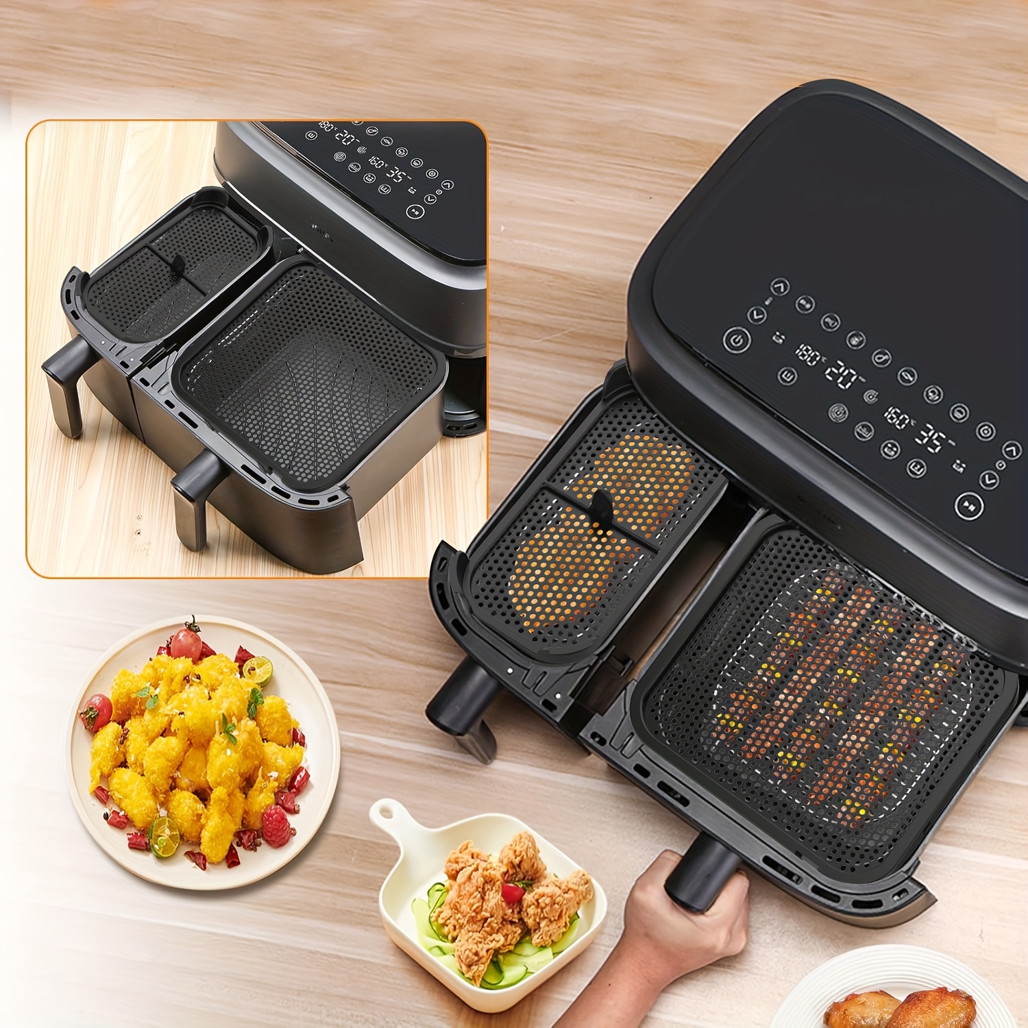 2Pcs New Air Fryer Splash Guar - огляд і ціна Deep Fryer Commercial