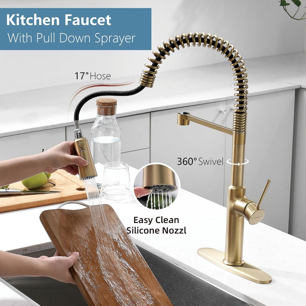22'' Tall Brushed Gold Kitchen - огляд і ціна Commercial Kitchen Designer